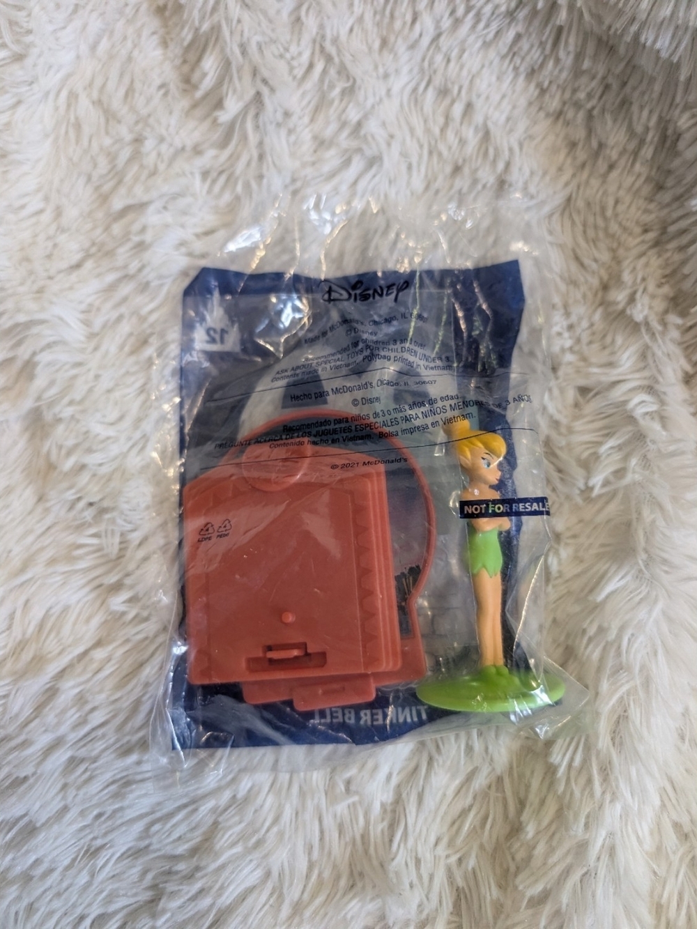Disney 50th Anniversary Tinker Bell Happy Meal Toy #12 Sealed In Package